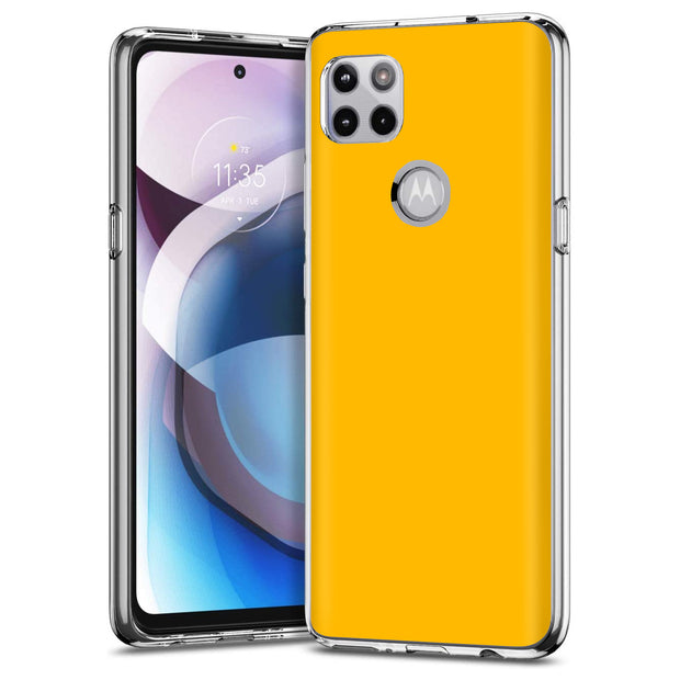 Yellow Orange Print Slim Cover For Motorola   (Edge,One 5G,Ace,UW,X40,30), Print in USA