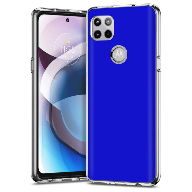 Royal Blue Print Slim Cover For Motorola   (Edge,One 5G,Ace,UW,X40,30), Print in USA