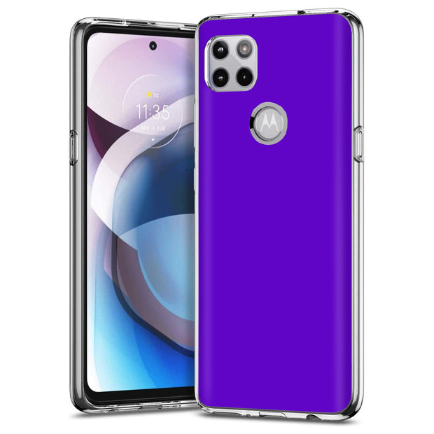 Blue Violet Print Slim Cover For Motorola   (Edge,One 5G,Ace,UW,X40,30), Print in USA