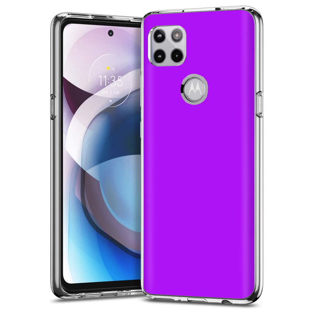 Purple Print Slim Cover For Motorola   (Edge,One 5G,Ace,UW,X40,30), Print in USA