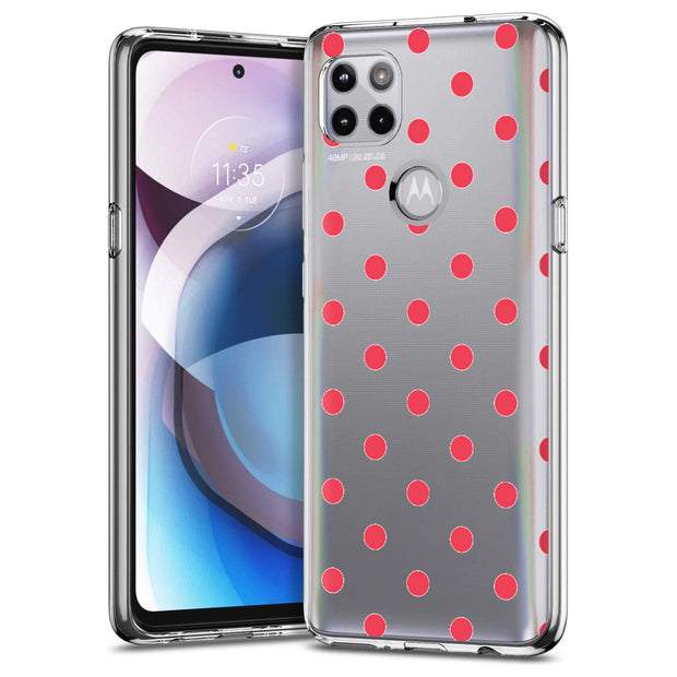 Dots Clear Print Slim Cover For Motorola   (Edge,One 5G,Ace,UW,X40,30), Print in USA