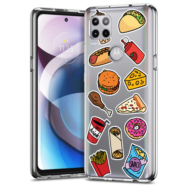 Food Collage Print Slim Cover For Motorola   (Edge,One 5G,Ace,UW,X40,30), Print in USA