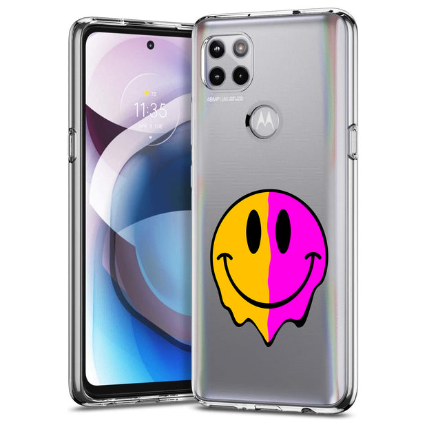 Smiley Face 1 Print Slim Cover For Motorola   (Edge,One 5G,Ace,UW,X40,30), Print in USA