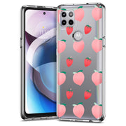 Pink Fruit Print Slim Cover For Motorola   (Edge,One 5G,Ace,UW,X40,30), Print in USA