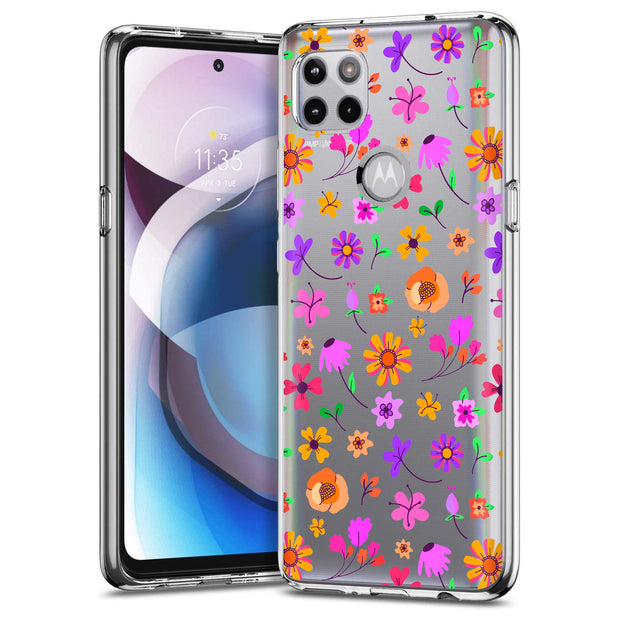 Flower 1 Print Slim Cover For Motorola   (Edge,One 5G,Ace,UW,X40,30), Print in USA