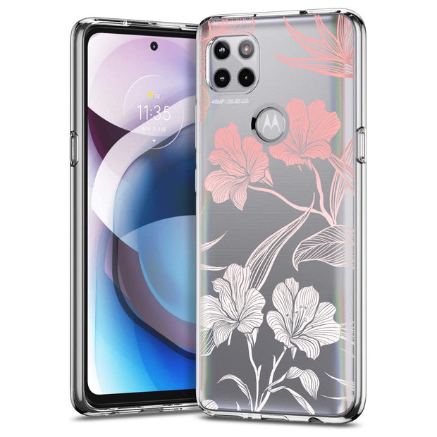 Flower 12 Print Slim Cover For Motorola   (Edge,One 5G,Ace,UW,X40,30), Print in USA