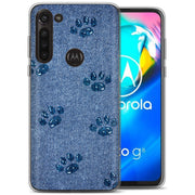 Paw Footprints Print Slim Cover For Motorola Moto G (Power, Stylus, Play, 5G), Print in USA