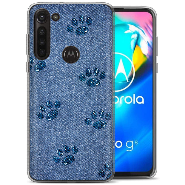 Paw Footprints Print Slim Cover For Motorola Moto G (Power, Stylus, Play, 5G), Print in USA