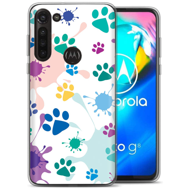 Paw Color 2 Print Slim Cover For Motorola Moto G (Power, Stylus, Play, 5G), Print in USA