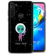 Pew Pew Alien Print Slim Cover For Motorola Moto G (Power, Stylus, Play, 5G), Print in USA