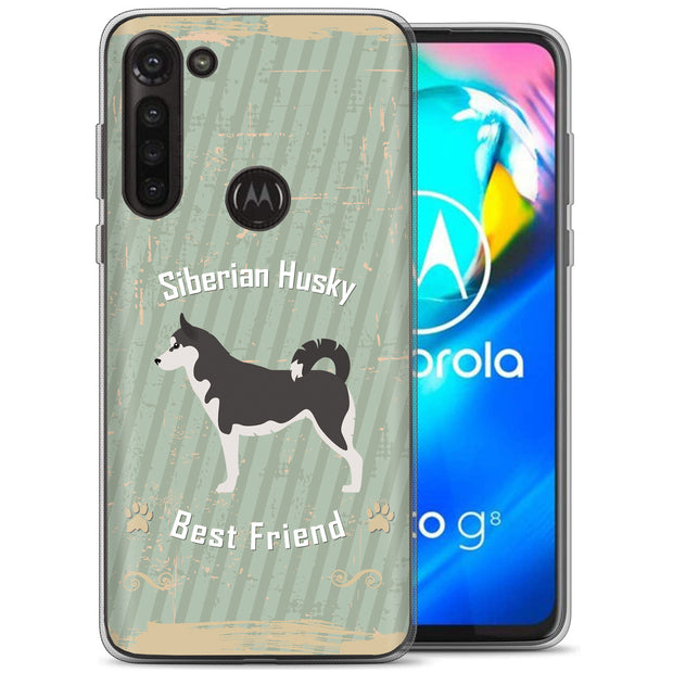 Husky Dog Print Slim Cover For Motorola Moto G (Power, Stylus, Play, 5G), Print in USA