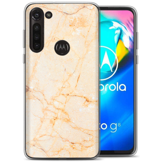 Yellow Marble Print Slim Cover For Motorola Moto G (Power, Stylus, Play, 5G), Print in USA