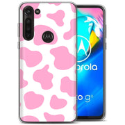 Cow Shape Pink Print Slim Cover For Motorola Moto G (Power, Stylus, Play, 5G), Print in USA