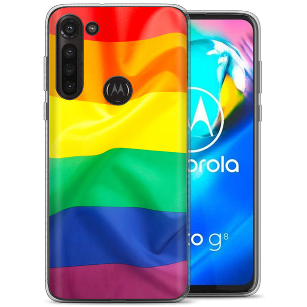 Rainbow LGBTQ Print Slim Cover For Motorola Moto G (Power, Stylus, Play, 5G), Print in USA