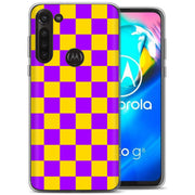 Yellow Checker Print Slim Cover For Motorola Moto G (Power, Stylus, Play, 5G), Print in USA