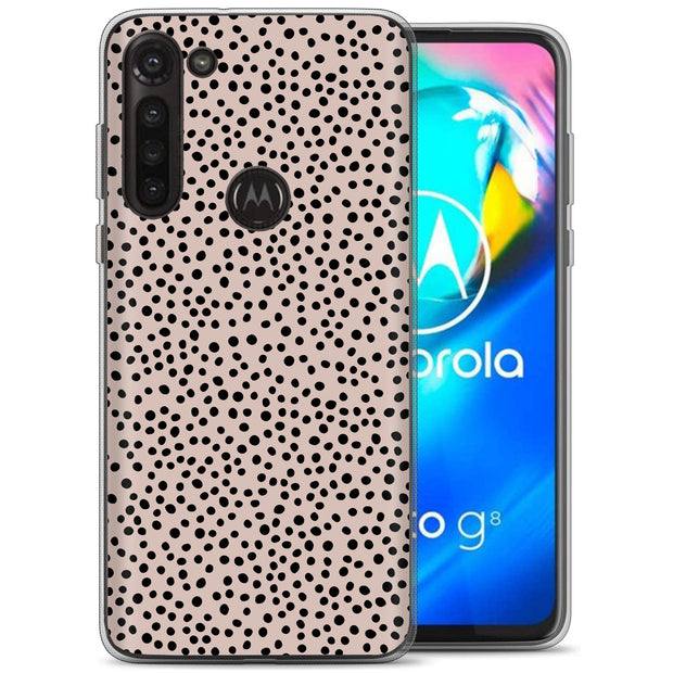 Polka Dots Brn Print Slim Cover For Motorola Moto G (Power, Stylus, Play, 5G), Print in USA