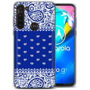 Paisley Blue Print Slim Cover For Motorola Moto G (Power, Stylus, Play, 5G), Print in USA