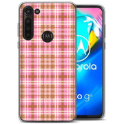 Plaid Grid Line Print Slim Cover For Motorola Moto G (Power, Stylus, Play, 5G), Print in USA