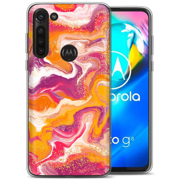 Opal Marble 16 Print Slim Cover For Motorola Moto G (Power, Stylus, Play, 5G), Print in USA