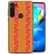 Purple Grn Vine Print Slim Cover For Motorola Moto G (Power, Stylus, Play, 5G), Print in USA