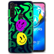 Acid Smile Face Print Slim Cover For Motorola Moto G (Power, Stylus, Play, 5G), Print in USA