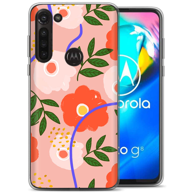 Flower Design Print Slim Cover For Motorola Moto G (Power, Stylus, Play, 5G), Print in USA