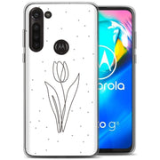 Line Art Tulip Print Slim Cover For Motorola Moto G (Power, Stylus, Play, 5G), Print in USA