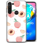 Juicy Peach Print Slim Cover For Motorola Moto G (Power, Stylus, Play, 5G), Print in USA