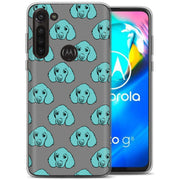 Blue Dog Print Slim Cover For Motorola Moto G (Power, Stylus, Play, 5G), Print in USA