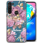 Believe Flowers Print Slim Cover For Motorola Moto G (Power, Stylus, Play, 5G), Print in USA