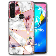 Marble Flower Print Slim Cover For Motorola Moto G (Power, Stylus, Play, 5G), Print in USA