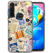 Travel Sticker Print Slim Cover For Motorola Moto G (Power, Stylus, Play, 5G), Print in USA