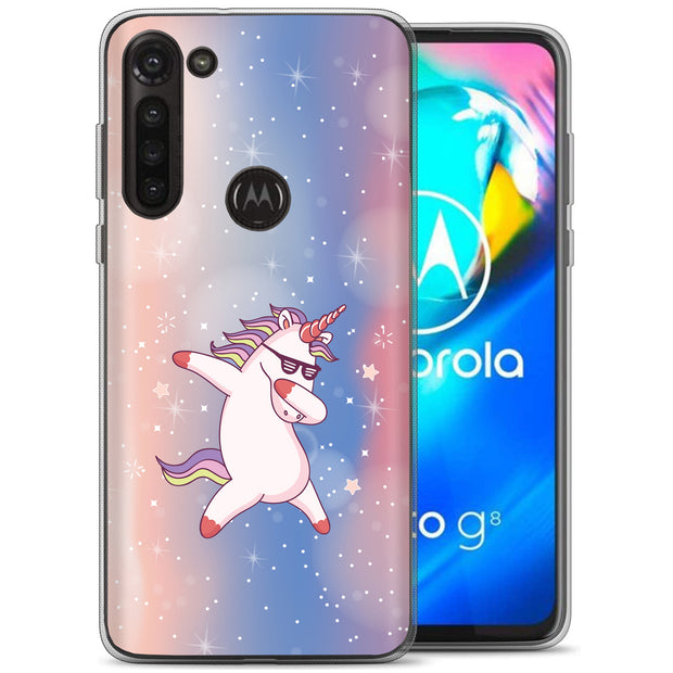 Unicorn Dab Print Slim Cover For Motorola Moto G (Power, Stylus, Play, 5G), Print in USA