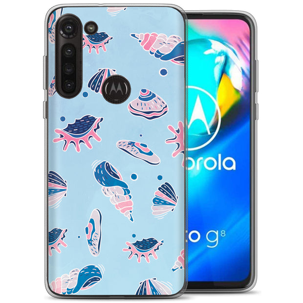 SeaShells Clams Print Slim Cover For Motorola Moto G (Power, Stylus, Play, 5G), Print in USA