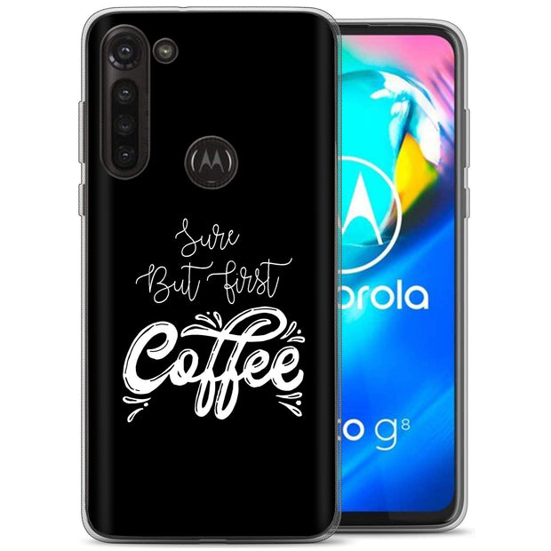 First Coffee Print Slim Cover For Motorola Moto G (Power, Stylus, Play, 5G), Print in USA