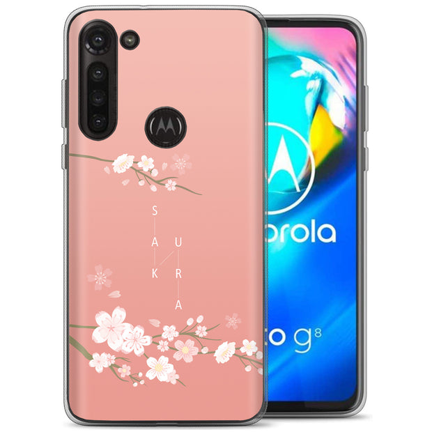 Cherry Blossom Print Slim Cover For Motorola Moto G (Power, Stylus, Play, 5G), Print in USA