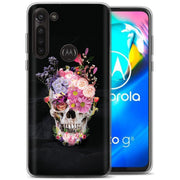 Flower Skull Print Slim Cover For Motorola Moto G (Power, Stylus, Play, 5G), Print in USA