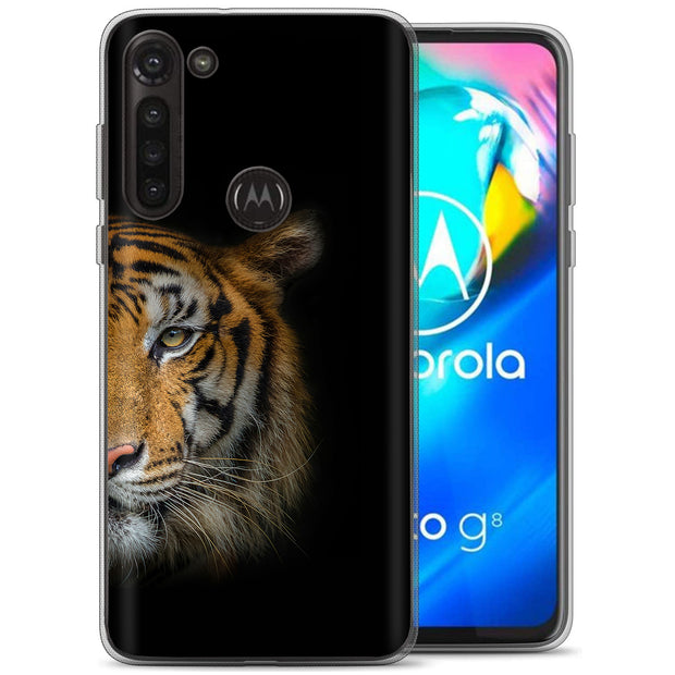 Tiger Photo Print Slim Cover For Motorola Moto G (Power, Stylus, Play, 5G), Print in USA