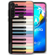 Rainbow Piano Print Slim Cover For Motorola Moto G (Power, Stylus, Play, 5G), Print in USA