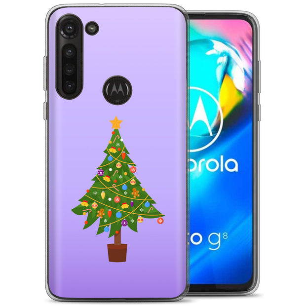 Xmas Tree Print Slim Cover For Motorola Moto G (Power, Stylus, Play, 5G), Print in USA