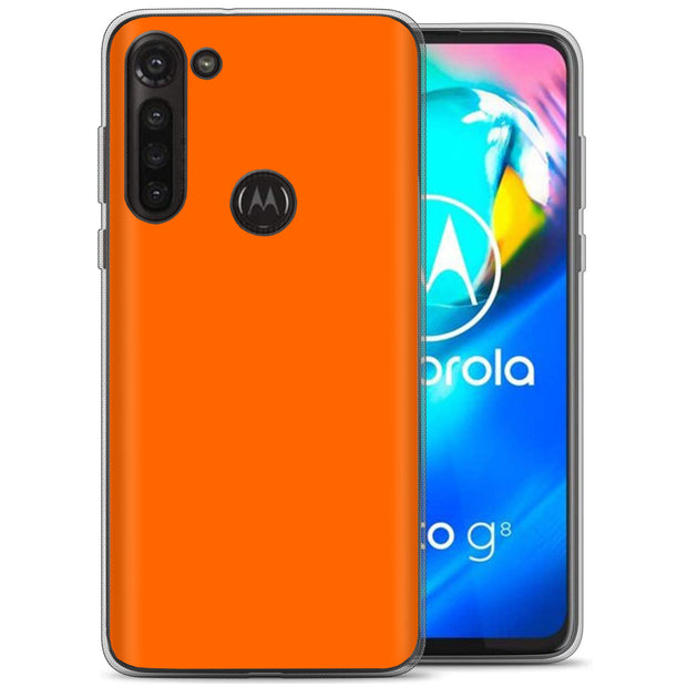 Vivid Orange Print Slim Cover For Motorola Moto G (Power, Stylus, Play, 5G), Print in USA