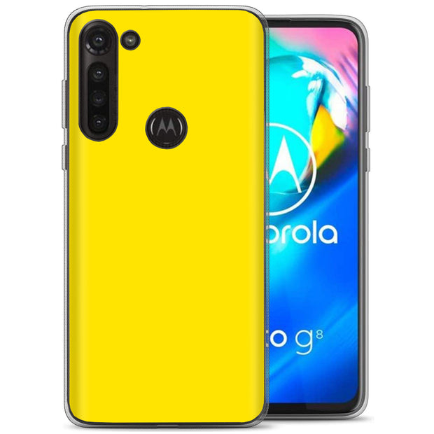 Yellow Print Slim Cover For Motorola Moto G (Power, Stylus, Play, 5G), Print in USA