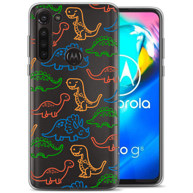 Dinosaur Cute 3 Print Slim Cover For Motorola Moto G (Power, Stylus, Play, 5G), Print in USA