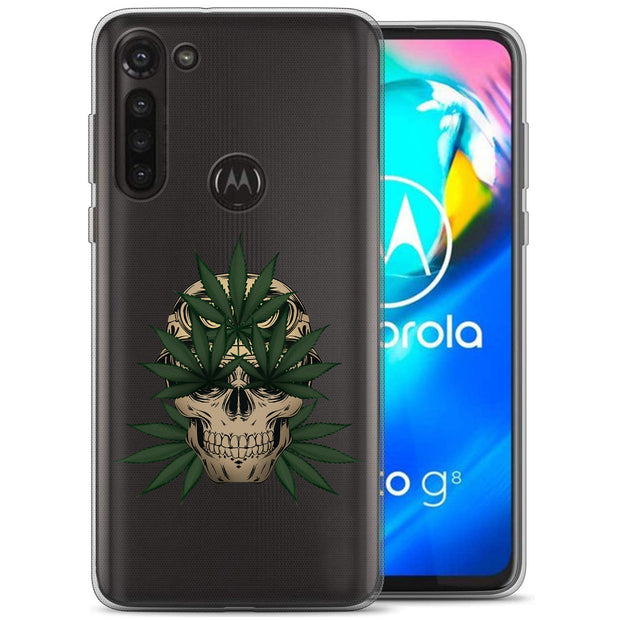 Marijuana Skull Print Slim Cover For Motorola Moto G (Power, Stylus, Play, 5G), Print in USA