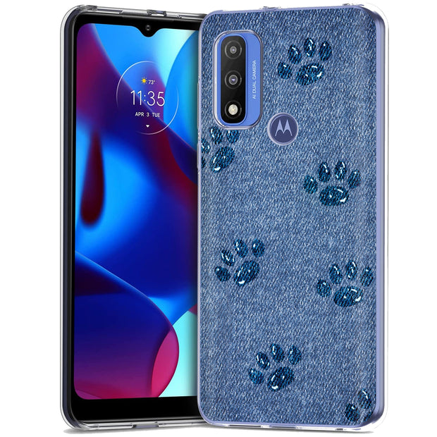 Paw Footprints Print Slim Cover For Motorola Moto G (Power, Stylus, Play, 5G), Print in USA