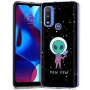 Pew Pew Alien Print Slim Cover For Motorola Moto G (Power, Stylus, Play, 5G), Print in USA