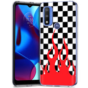 Checkers Flame Print Slim Cover For Motorola Moto G (Power, Stylus, Play, 5G), Print in USA