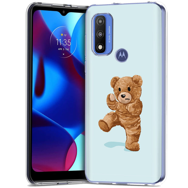 Teddy Fight Print Slim Cover For Motorola Moto G (Power, Stylus, Play, 5G), Print in USA