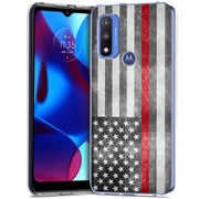 Thin Red Line Print Slim Cover For Motorola Moto G (Power, Stylus, Play, 5G), Print in USA