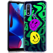 Acid Smile Face Print Slim Cover For Motorola Moto G (Power, Stylus, Play, 5G), Print in USA